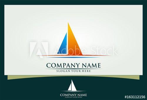 Sailboat Triangle Logo - abstract sailboat triangle logo - Buy this stock vector and explore ...