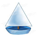 Sailboat Triangle Logo - Abeka | Clip Art | Sailboat—with blue triangle sail