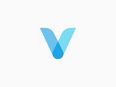 Blue V Logo - Best water logo image. Water logo, Charts, Brand design