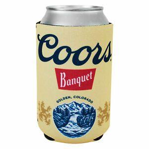 Coors Can Logo - Coors Banquet Beer Can Insulator Cooler Yellow 655257333441 | eBay
