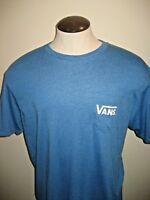 Blue V Logo - VANS LEFT CHEST LOGO T SHIRT BLACK & WHITE | eBay