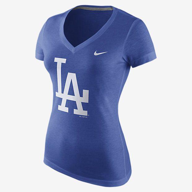 Blue V Logo - New Products Hot Nike - Apparel Nike T-Shirt Blue Logo Mlb Dodgers ...