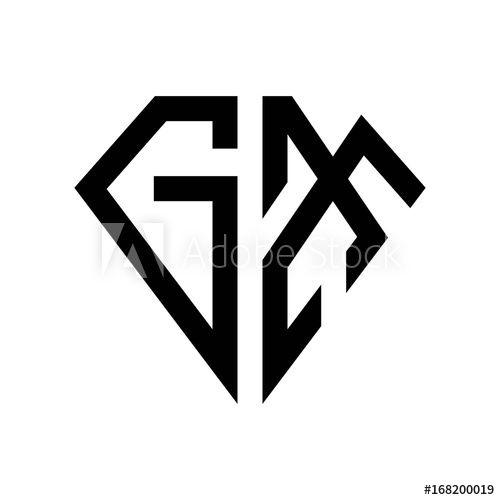 GX Logo - initial letters logo gx black monogram diamond pentagon shape - Buy ...