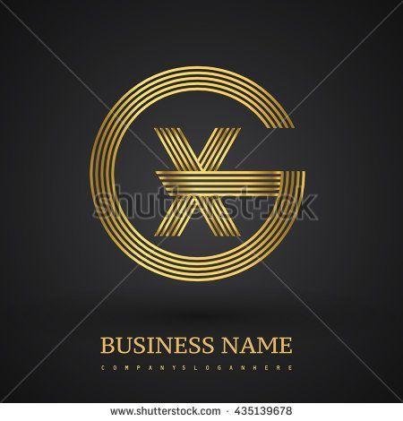 GX Logo - Letter XG or GX linked logo design circle G shape. Elegant gold ...