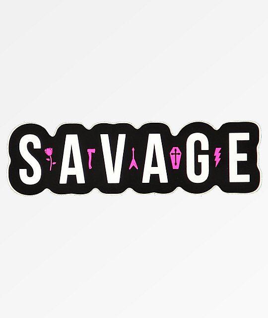 Purple Savage Logo - Stickie Bandits Savage Sticker | Zumiez