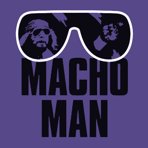 Purple Savage Logo - Macho Man Randy Savage T Shirt WWF WWE Tees