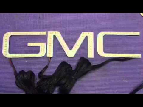 Purple GMC Logo - RoyalT ColorVision GMC emblem color change - YouTube