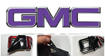 Purple GMC Logo - Amazon.com: Shop Vinyl Design 07-17 GMC Front and Rear Emblem Kit ...