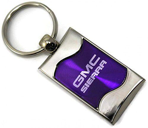 Purple GMC Logo - GMC Sierra Logo Rectangular Wave Key Chain Purple