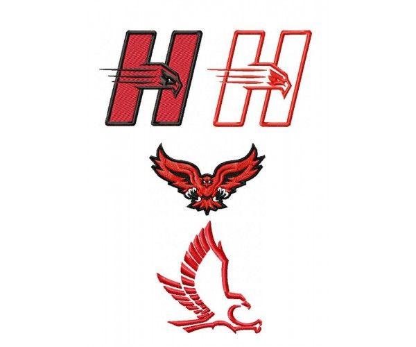 Hartford Hawks Logo - Hartford Hawks logo machine embroidery design for instant download
