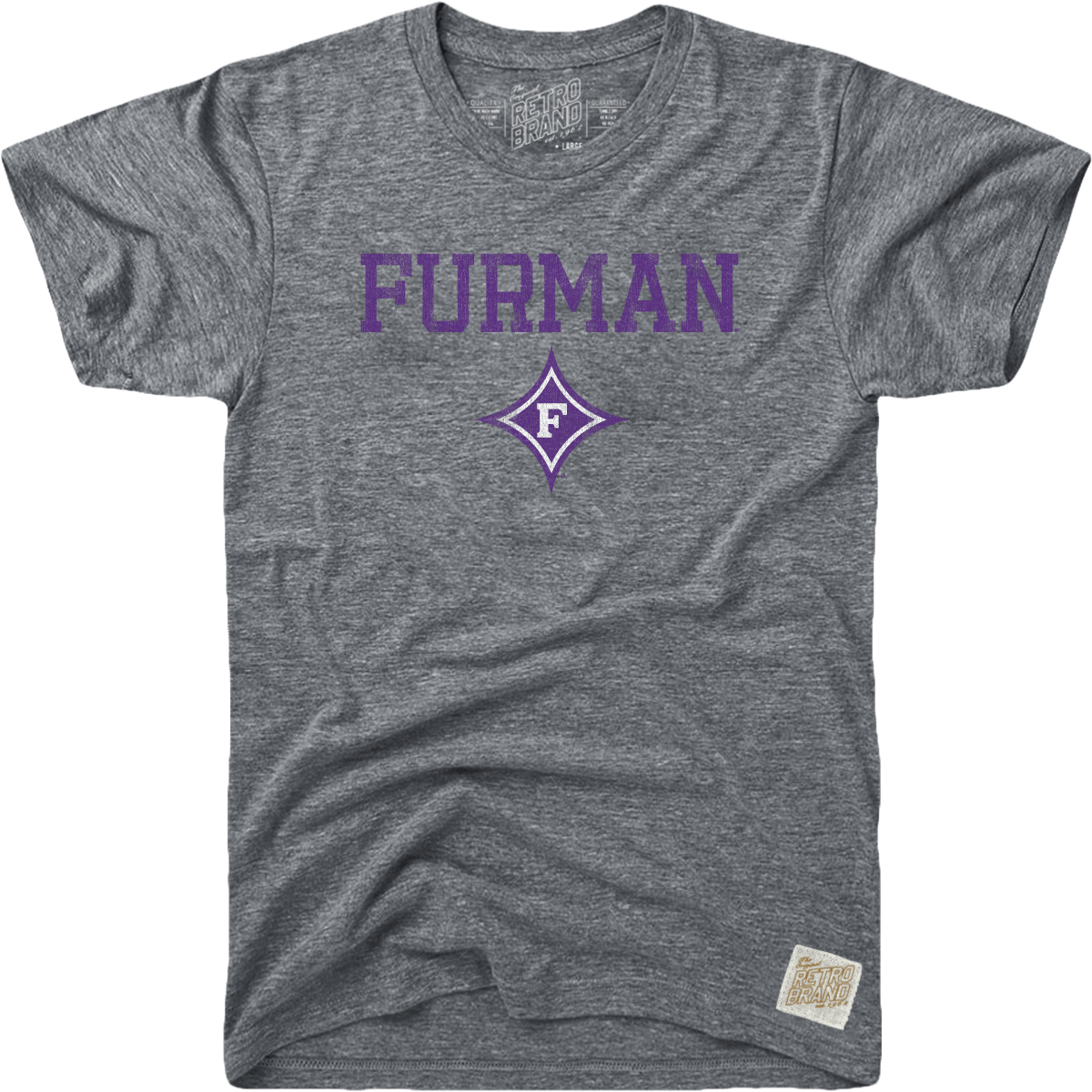 Retro F Logo - Furman Paladins diamond F logo Retro Brand T-Shirt | The Vault