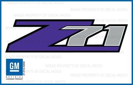 Purple GMC Logo - GMC Sierra Z71 PURPLE Decals Stickers (2007 2013) Bed Side