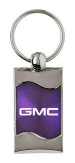 Purple GMC Logo - Premium Chrome Spun Wave Purple GMC Genuine Logo Emblem Key Chain ...