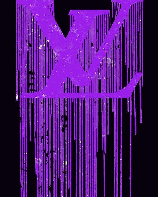 Dripping LV Logo - Purple Louis Vuitton Dripping Poster by Del Art