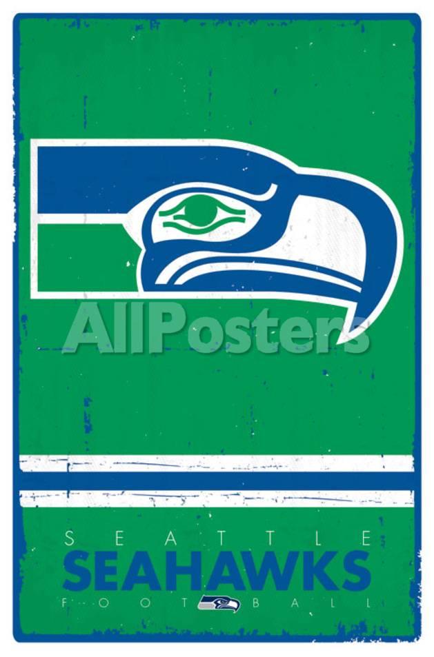 Retro F Logo - Seattle Seahawks - Retro Logo 15 Poster at AllPosters.com