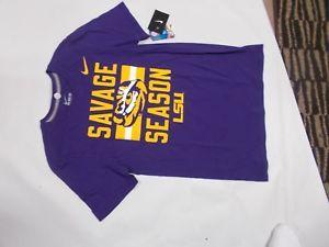 Purple Savage Logo - New Savage Season Nike Athletic Cut Purple T shirt LSU Tigers NCAA ...