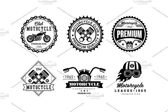 Retro F Logo - Motorcycle club logo set, retro Illustrations Creative Market