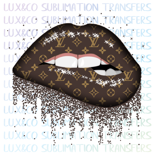 Dripping LV Logo - LV Dripping Lips Sublimation Transfer