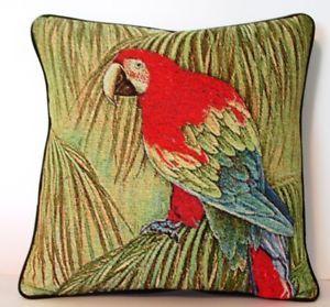 Red and Green and Red Bird with a Logo - Tropical Bird - Red And Green Winged Macaw Tapestry Pillow New | eBay