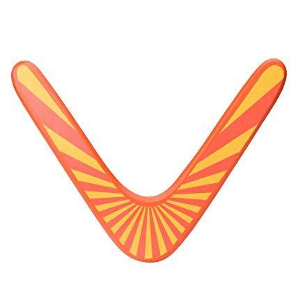 Orange Boomerang Logo - Amazon.com : Bettal Wood Orange V Shaped Throwback Boomerang Wooden ...