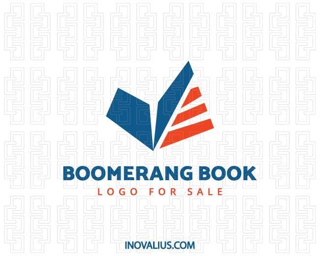 Orange Boomerang Logo - Boomerang Book Logo For Sale | Inovalius