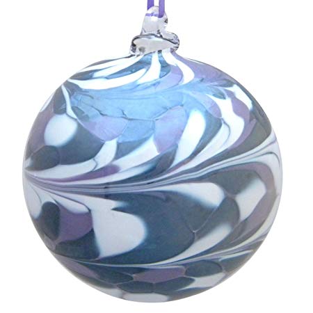Blue Purple Sphere Logo - White Blue Purple 8cm Glass Friendship Ball: Amazon.co.uk: Kitchen ...