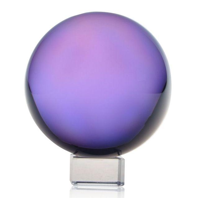 Blue Purple Sphere Logo - Crafts 80mm Gift Purple Sphere Magic FengShui Crystal Ball&Globe ...