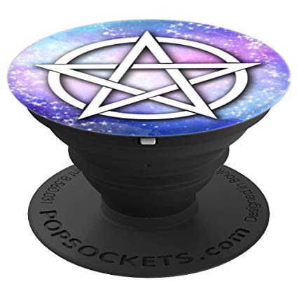 Blue Purple Sphere Logo - Blue Purple Wicca Pagan Pentagram Galaxy