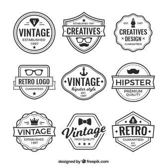 Vintage Black and White Logo - Vintage Logo Vectors, Photos and PSD files | Free Download