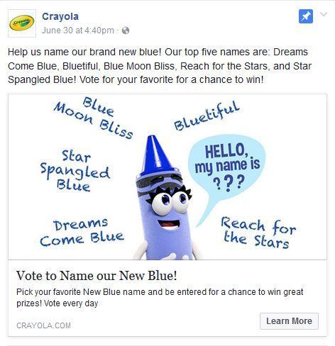 Names of Blue People Logo - The Crayon Blog: Crayola Name the New Blue Contest
