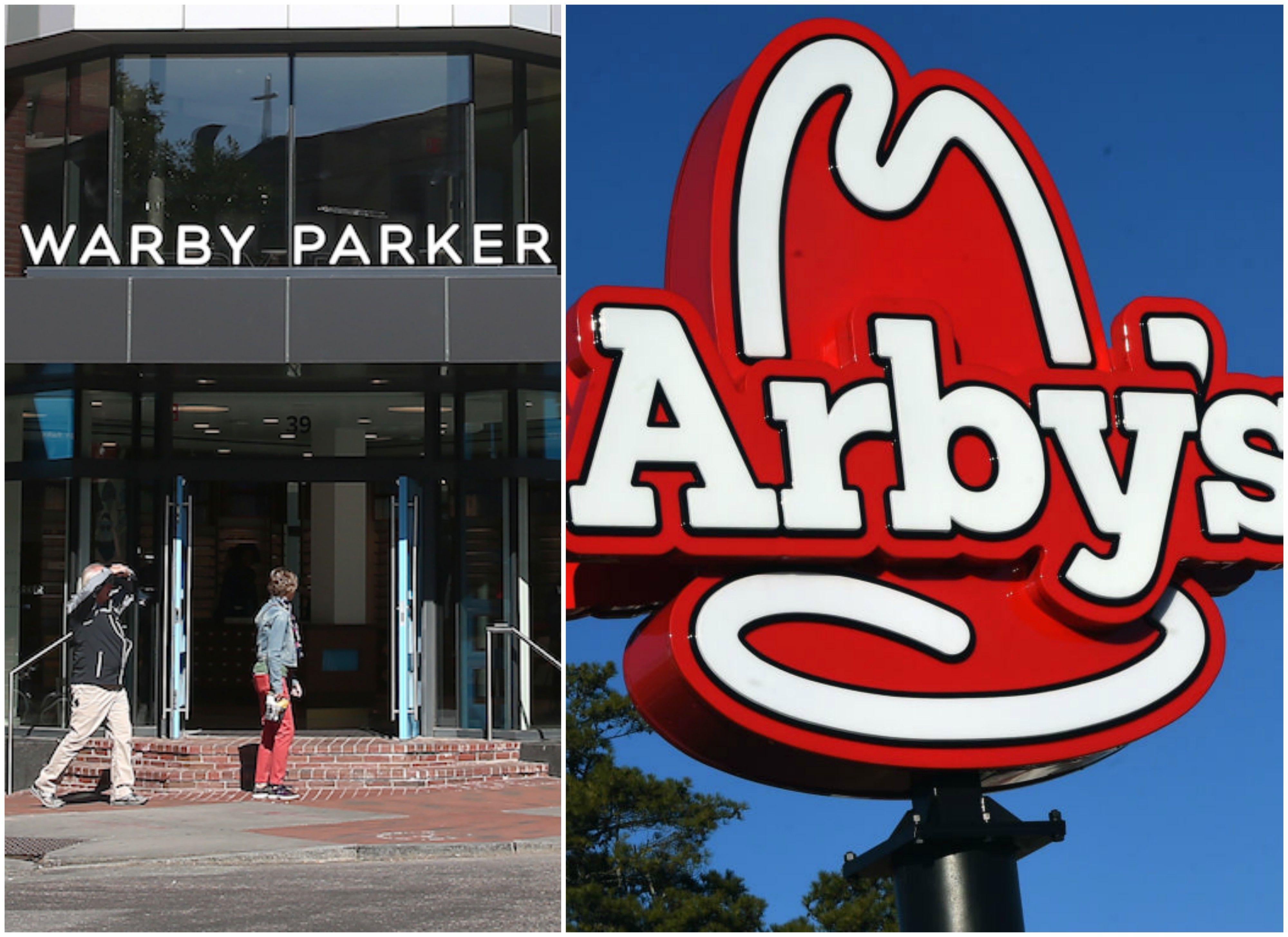 Warby Parker Logo - Arby's And Warby Parker April Fools' Merch Collection