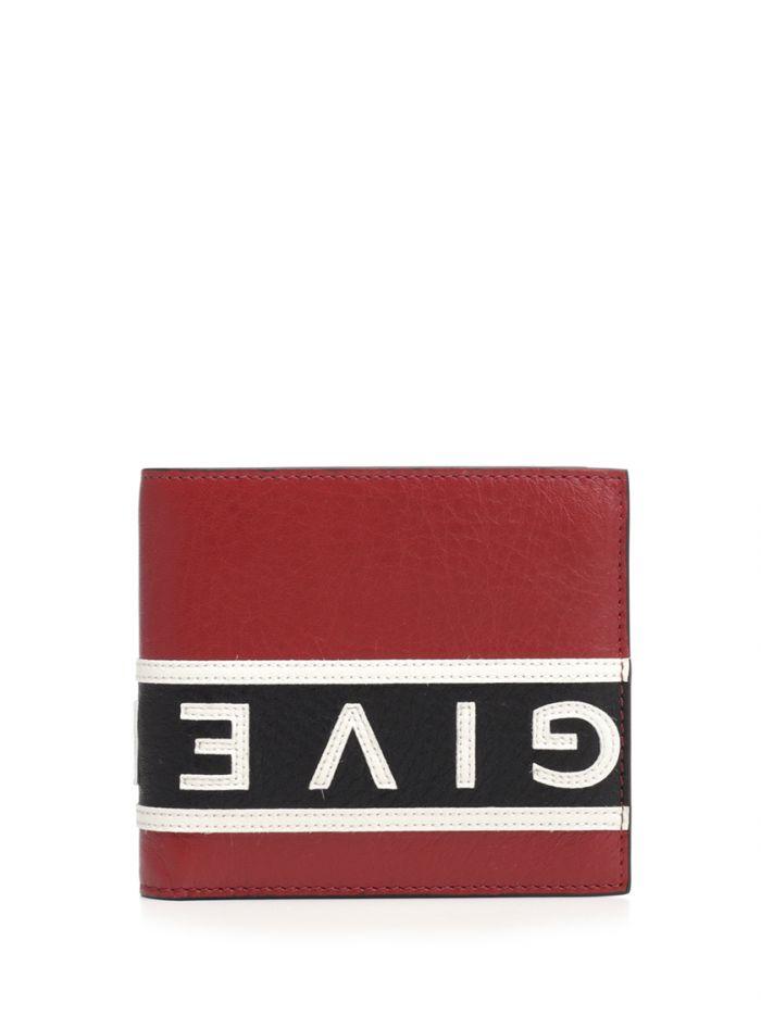 Red Reverse Logo - Givenchy Red wallet with reverse logo Red Duca D'Aosta