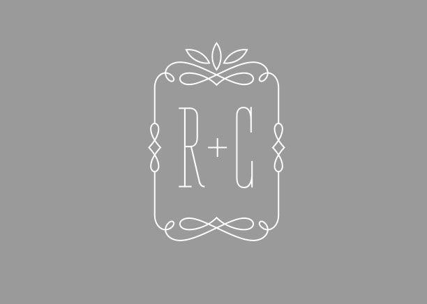 Custom R Logo - R and C: Custom Wedding Logo — LINDSAY HOLLINGER