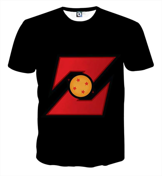 Cool Z Logo - Dragon Ball Z Logo Four Star Dragon Ball Cool Design T-Shirt ...