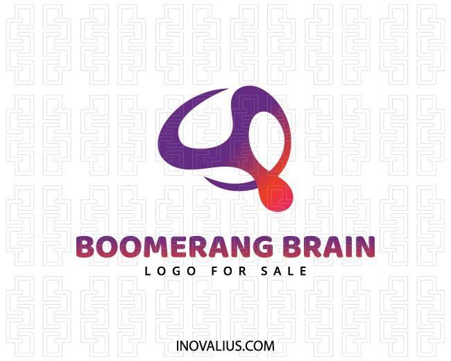 Orange Boomerang Logo - Boomerang Brain Logo For Sale | Inovalius