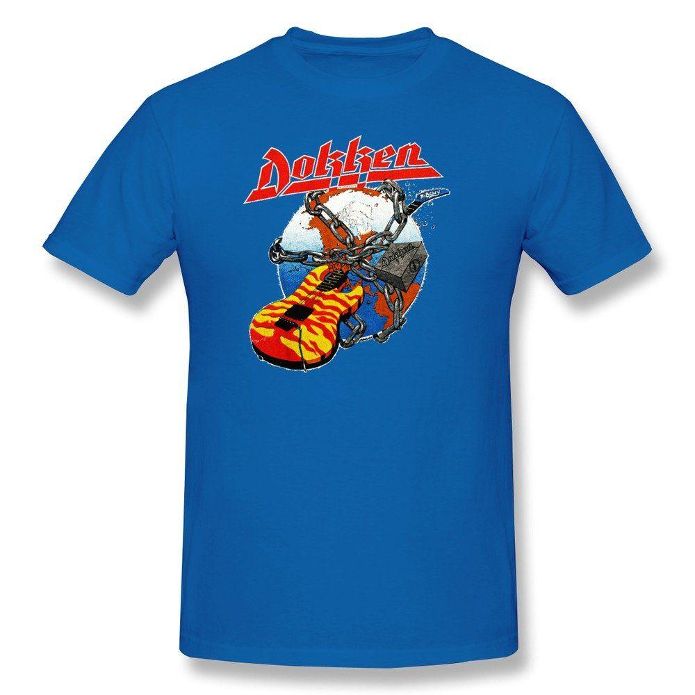 Dokken Logo - MENEO Mens Dokken Logo T-shirt RoyalBlue