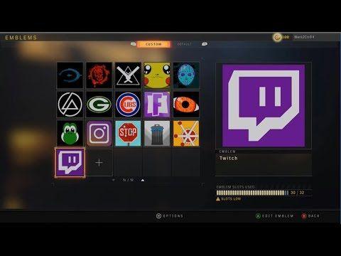 Black Twitch Logo - Black Ops 4: Twitch Logo Emblem Tutorial - YouTube