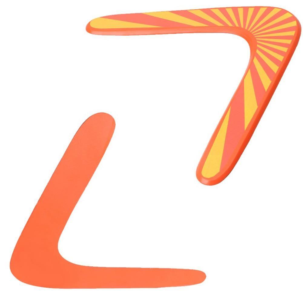 Orange Boomerang Logo - Returning Boomerang Vibrant Orange and Gold Wooden V Shaped