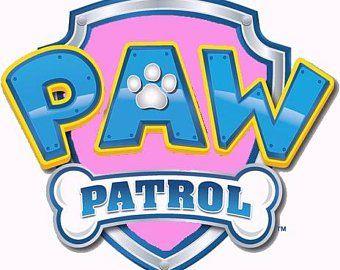 Blue Paw Patrol Logo - Edible paw patrol | Etsy