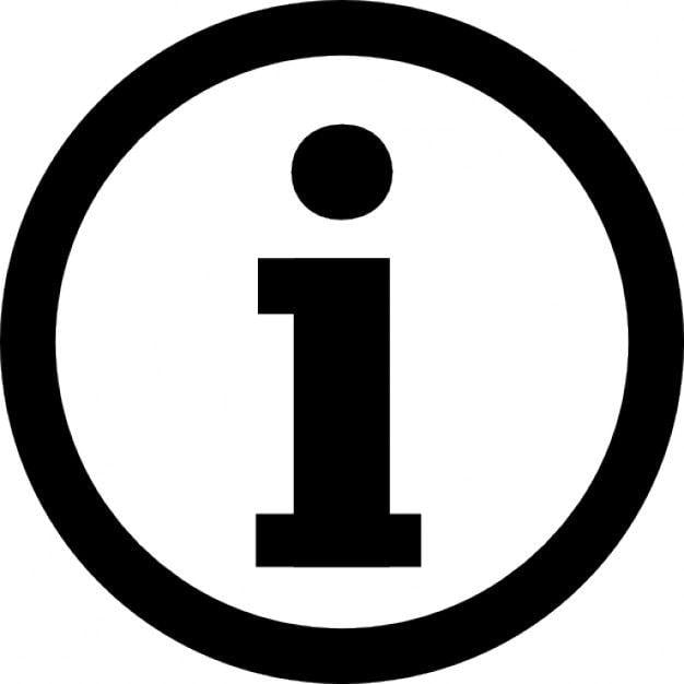 Info Logo - Information logotype in a circle Icons | Free Download