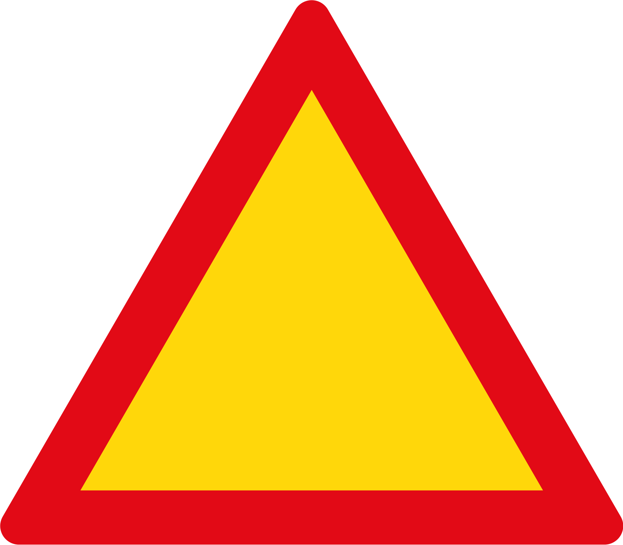 Red Orange Triangle Logo - Triangle warning sign (red and yellow).svg