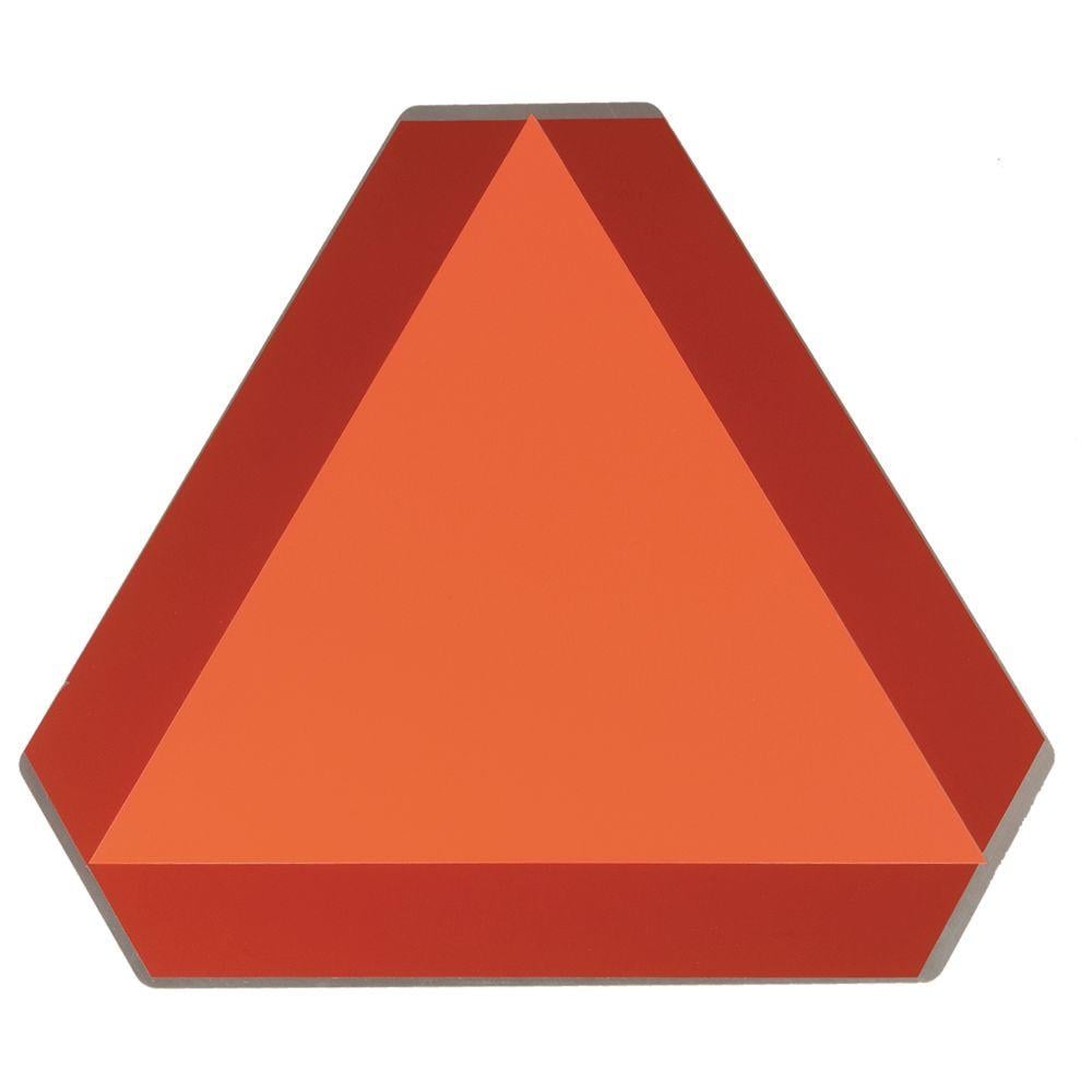 Red Orange Triangle Logo - Safety Flag Slow-Moving Vehicle Emblem-7330 - The Home Depot