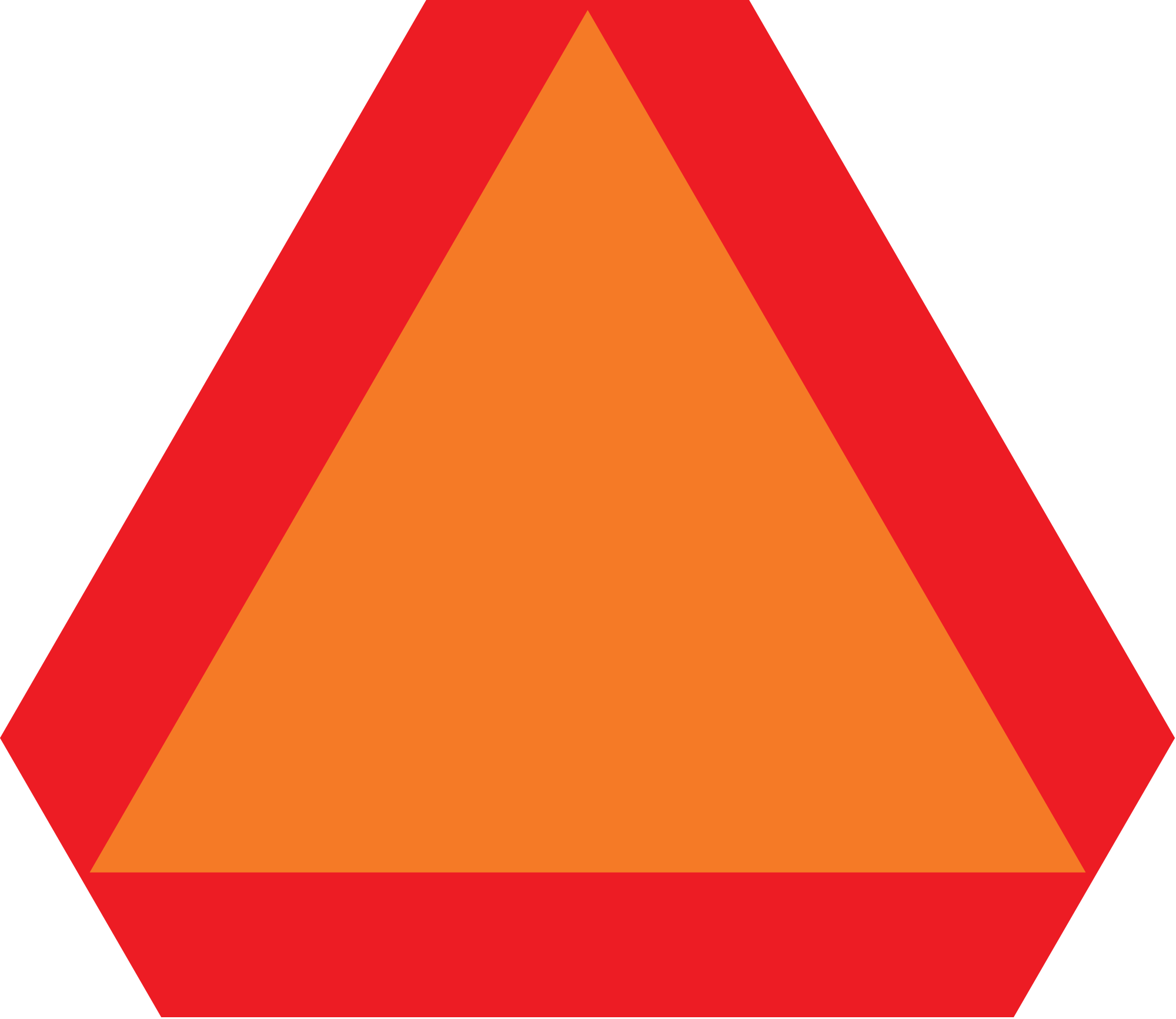 Red Orange Triangle Logo - Slow moving vehicle.svg