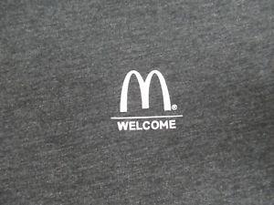 Small McDonald's Logo - MCDONALDS - WELCOME UNDER ARCHES LOGO - SMALL - GRAY T-SHIRT- V685 ...