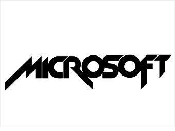 1980s Logo - 1980's heavy-metal stylings - Microsoft's new logo -- and its retro ...