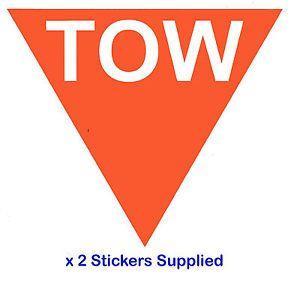 Red Orange Triangle Logo - x Triangle TOW Arrow Race / Rally Car Decals / Stickers