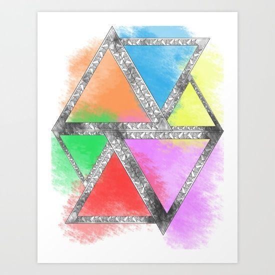Red Orange Triangle Logo - Prism, Palette, Drawing, Pop, Illustration, Triangles, Geometric