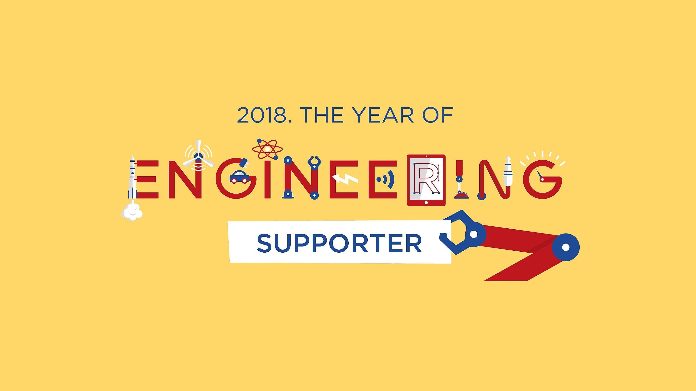 Orange and Blue Engineering Logo - Year of Engineering. Shell United Kingdom