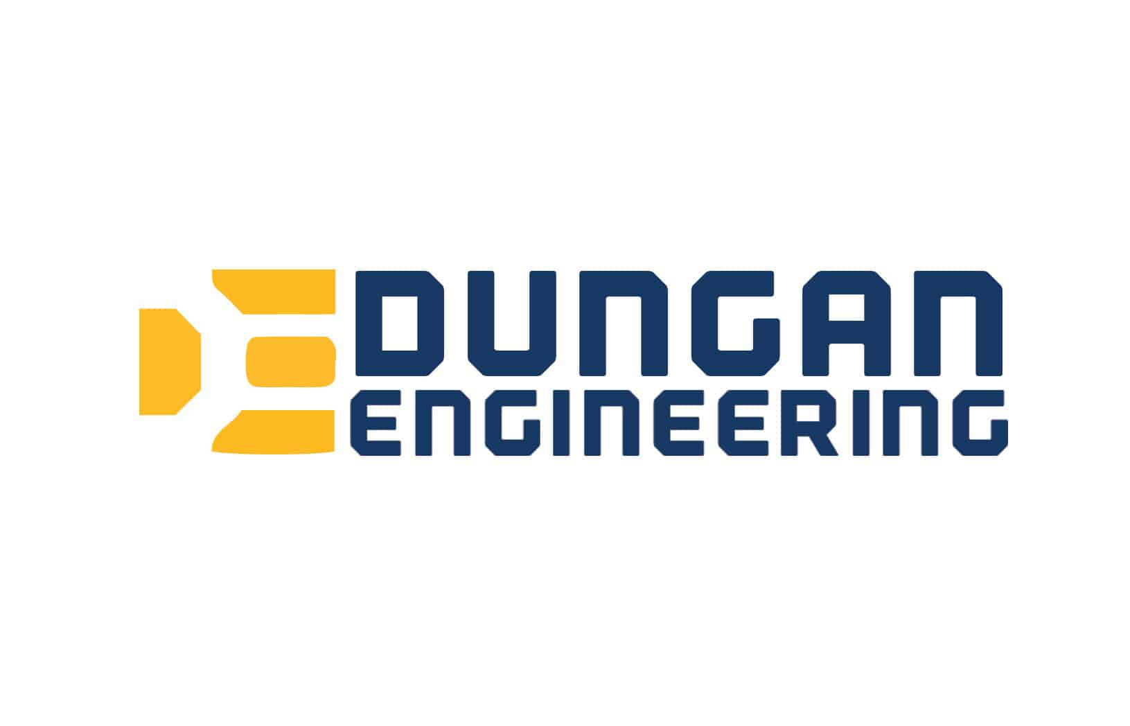 Orange and Blue Engineering Logo - Dungan Engineering