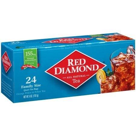 Red Diamond Tea Logo - Red Diamond All Natural Orange Pekoe & Pekoe Tea Bags, 24 Ct ...